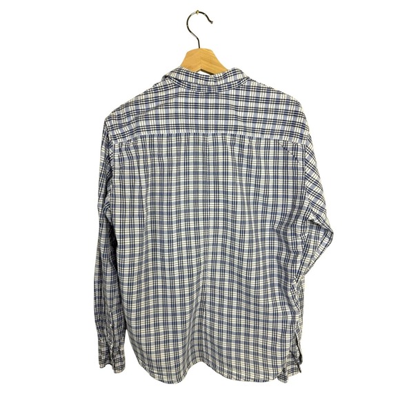 Frank & Eileen Luke Blue White Plaid Button Up Size Small - Picture 2 of 6